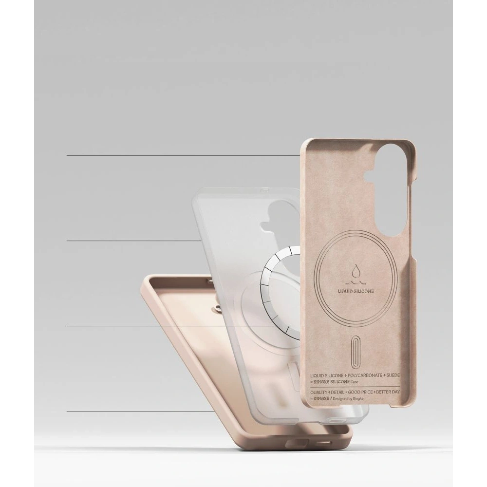 Etui Ringke Silicone Magnetic MagSafe do Samsung Galaxy S26 Pink Sand