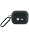 Etui BMW Carbon Metal Logo do Apple AirPods Pro 3 czarny
