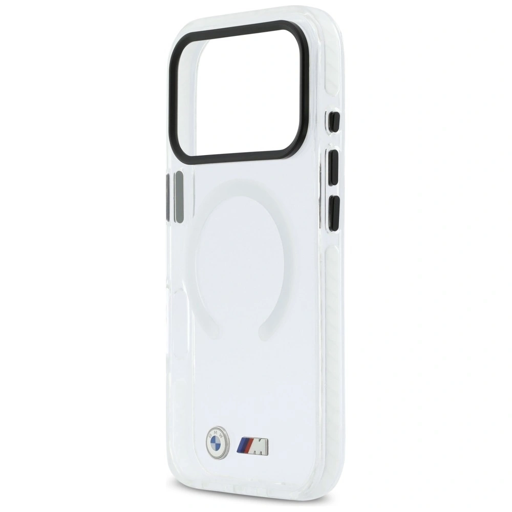 Etui BMW M IML Shockproof Metal Logos MagSafe do Apple iPhone 17 Pro przezroczysty