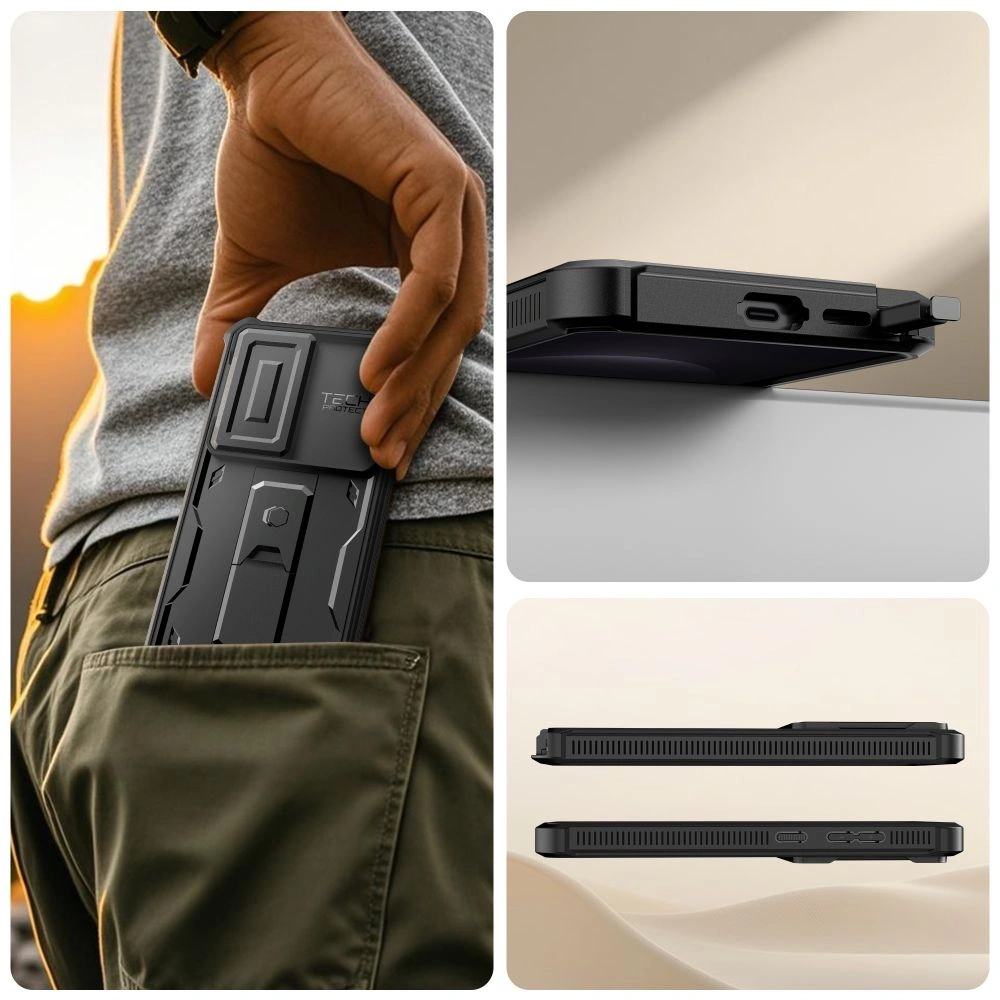 Etui Tech-Protect Kevlar Cam+ do Samsung Galaxy S26 Ultra Black [2 PACK]