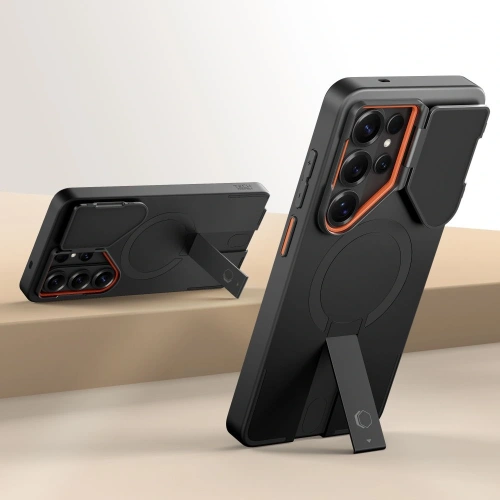 Etui Tech-Protect Kevlar Aura MagSafe do Samsung Galaxy S26 Ultra Black/orange