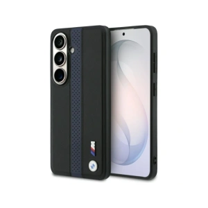 Etui BMW Perforated Stripe Logo MagSafe do Samsung Galaxy S26 niebieski