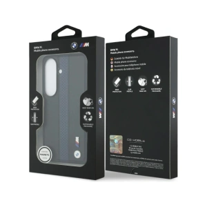 Etui BMW Perforated Stripe Logo MagSafe do Samsung Galaxy S26 niebieski