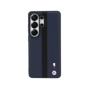 Etui BMW Perforated Stripe Logo MagSafe do Samsung Galaxy S26 Ultra granatowy