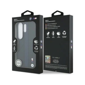 Etui BMW Perforated Stripe Logo MagSafe do Samsung Galaxy S26 Ultra niebieski