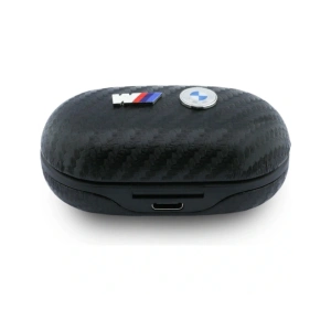 Bezprzewodowe słuchawki dokanałowe Bluetooth TWS BMW Carbon Metal Logo ENC czarny