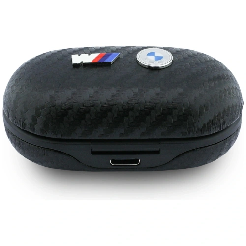 Bezprzewodowe słuchawki dokanałowe Bluetooth TWS BMW Carbon Metal Logo ENC czarny