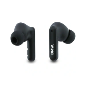 Bezprzewodowe słuchawki dokanałowe Bluetooth TWS BMW Leather Metal Logo ENC czarny