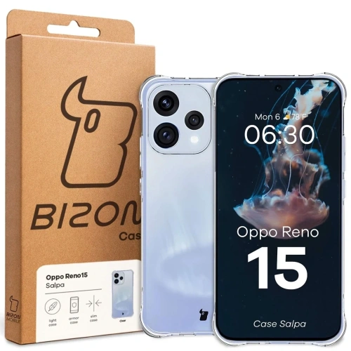 Elastyczne etui Bizon Case Salpa do Oppo Reno 15 przezroczyste
