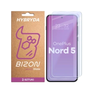Elastyczne szkło hybrydowe Bizon Glass Mule Duo do OnePlus Nord 5 [2 PACK]