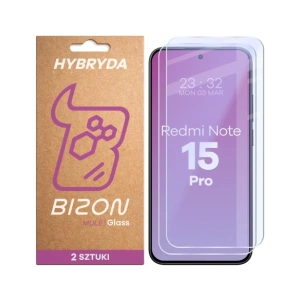 Elastyczne szkło hybrydowe Bizon Glass Mule Duo do Xiaomi Redmi Note 15 Pro 4G / 5G [2 PACK]