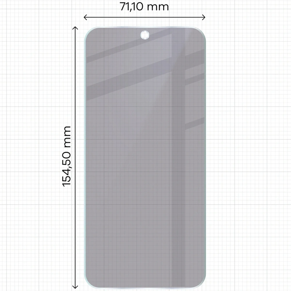 Prywatyzujące szkło hybrydowe Bizon Glass Mule Shadow do Oppo Reno 15 matowe