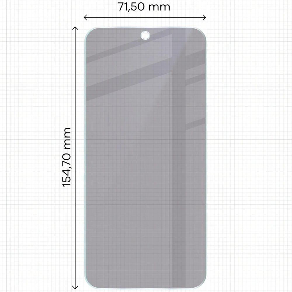 Prywatyzujące szkło hybrydowe Bizon Glass Mule Shadow do Oppo Reno 15 F matowe