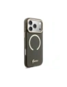 Etui Guess IML Glitters Script Strap MagSafe do Apple iPhone 17 Pro Max czarny