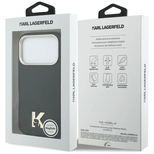 Etui Karl Lagerfeld Karl Head Logo MagSafe do Apple iPhone 17 Pro czarny