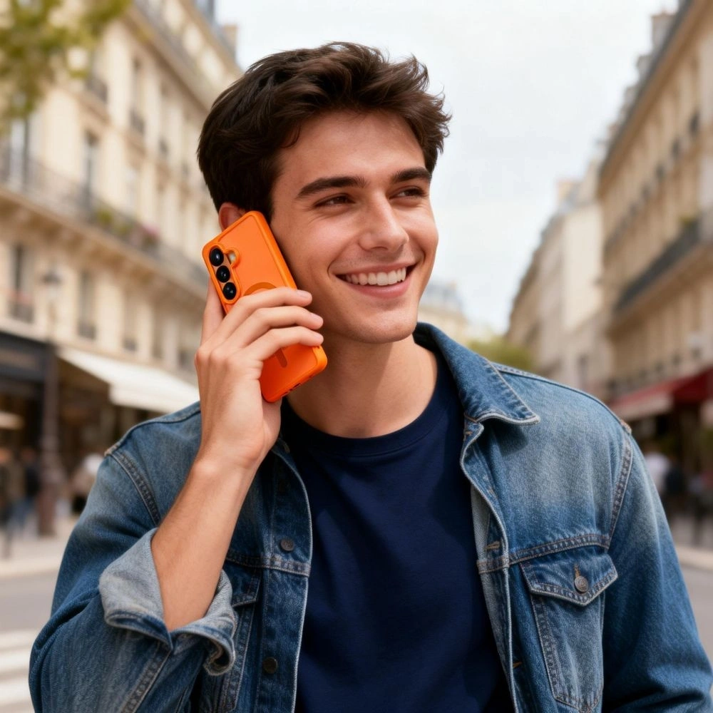 Etui Tech-Protect Magmat MagSafe do Samsung Galaxy S26 Matte Orange