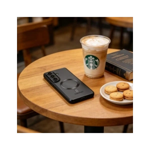 Etui Tech-Protect Magflex MagSafe do Samsung Galaxy A57 5G Shiny Black