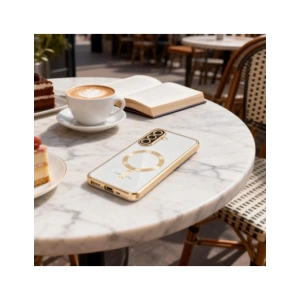 Etui Tech-Protect Magflex MagSafe do Samsung Galaxy A57 5G Shiny Gold