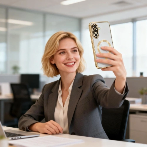 Etui Tech-Protect Magflex MagSafe do Samsung Galaxy A37 5G Shiny Gold