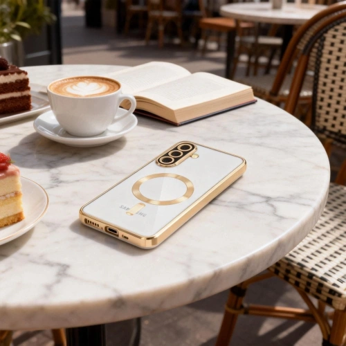 Etui Tech-Protect Magflex MagSafe do Samsung Galaxy A37 5G Shiny Gold