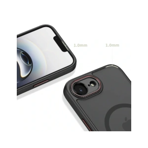 Etui Tech-Protect MagCam MagSafe do Apple iPhone 16e / 17e Black/red