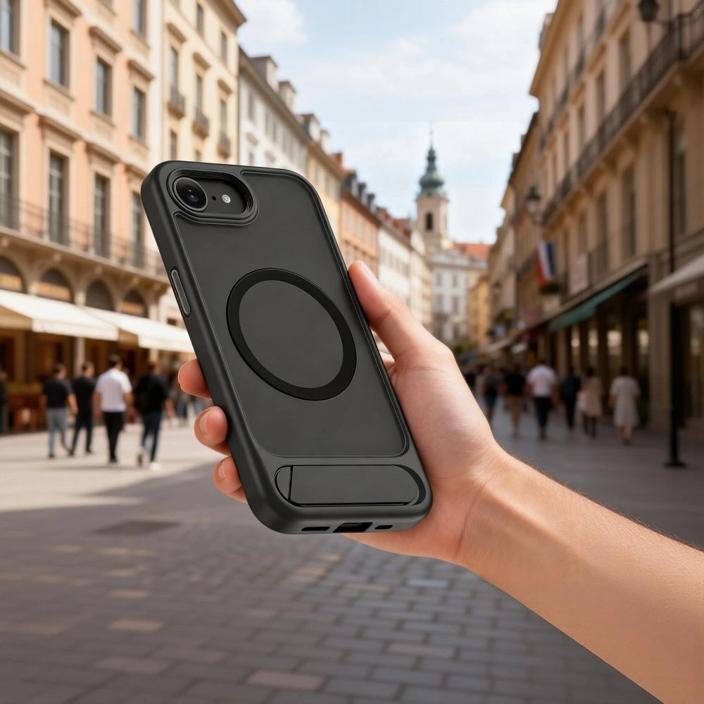 Etui Tech-Protect MagRack MagSafe do Apple iPhone 16e / 17e Matte Black