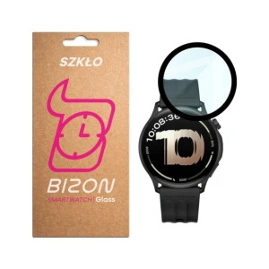 Szkło hybrydowe Bizon Glass Watch Edge Hybrid dla OnePlus Watch Lite 45 mm czarne
