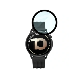 Szkło hybrydowe Bizon Glass Watch Edge Hybrid dla OnePlus Watch Lite 45 mm czarne