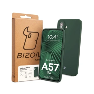 Silikonowe etui Bizon Soft Case do Samsung Galaxy A57 5G ciemnozielone