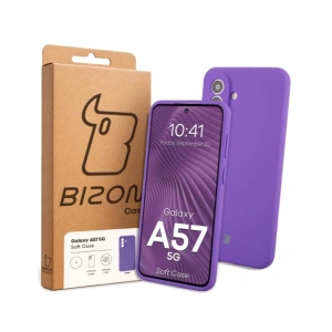Silikonowe etui Bizon Soft Case do Samsung Galaxy A57 5G fioletowe