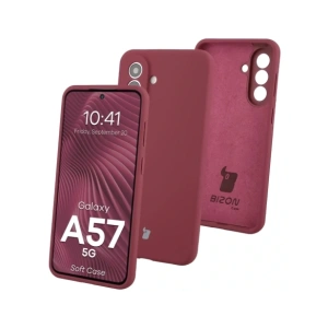 Silikonowe etui Bizon Soft Case do Samsung Galaxy A57 5G ciemnofioletowe