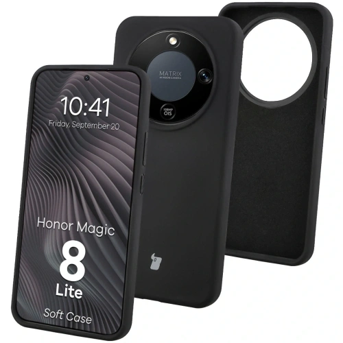 Silikonowe etui Bizon Soft Case do Honor Magic8 Lite czarne
