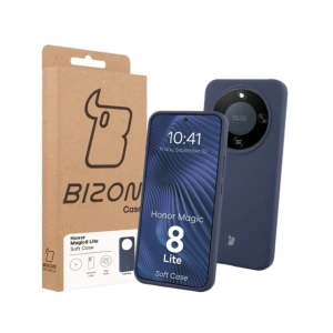 Silikonowe etui Bizon Soft Case do Honor Magic8 Lite ciemnoniebieskie