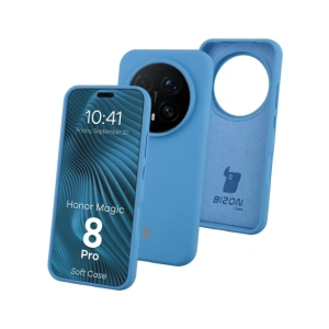 Silikonowe etui Bizon Soft Case do Honor Magic8 Pro niebieskie