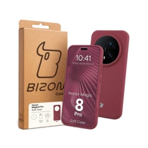 Silikonowe etui Bizon Soft Case do Honor Magic8 Pro ciemnofioletowe