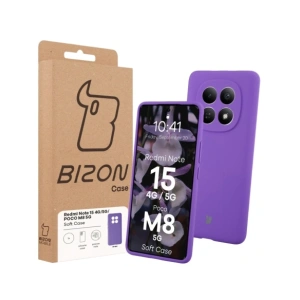 Silikonowe etui Bizon Soft Case do Xiaomi Redmi Note 15 / POCO M8 5G fioletowe