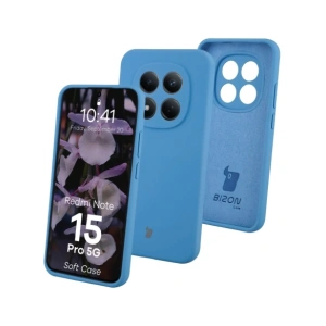 Silikonowe etui Bizon Soft Case do Xiaomi Redmi Note 15 Pro 5G niebieskie