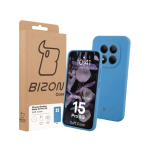 Silikonowe etui Bizon Soft Case do Xiaomi Redmi Note 15 Pro 5G niebieskie