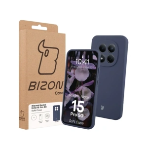 Silikonowe etui Bizon Soft Case do Xiaomi Redmi Note 15 Pro 5G ciemnoniebieskie