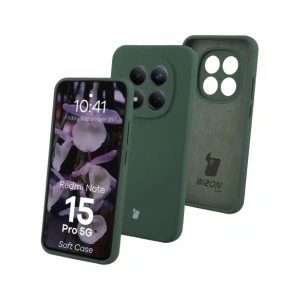 Silikonowe etui Bizon Soft Case do Xiaomi Redmi Note 15 Pro 5G ciemnozielone