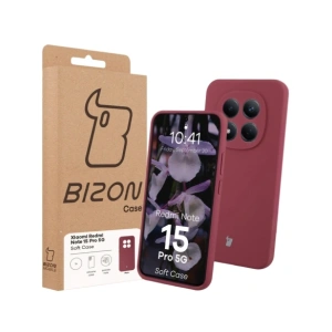 Silikonowe etui Bizon Soft Case do Xiaomi Redmi Note 15 Pro 5G ciemnofioletowe