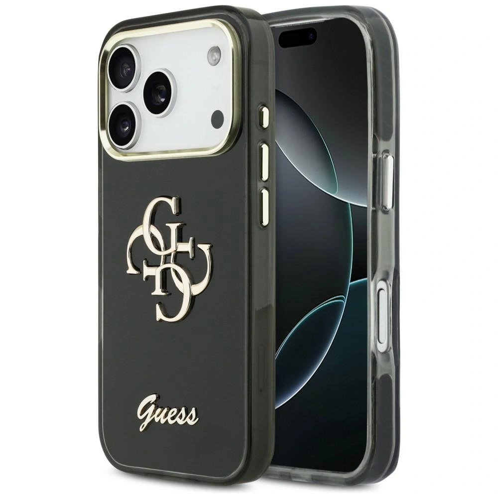 Etui Guess IML 4G Script Metal do Apple iPhone 17 Pro Max czarny