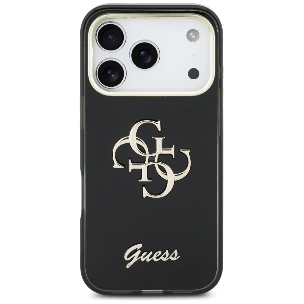 Etui Guess IML 4G Script Metal do Apple iPhone 17 Pro Max czarny