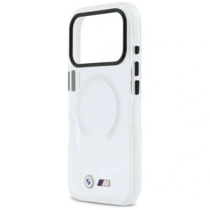 Etui BMW M IML Shockproof Metal Logos MagSafe do Apple iPhone 17 Pro Max przezroczysty