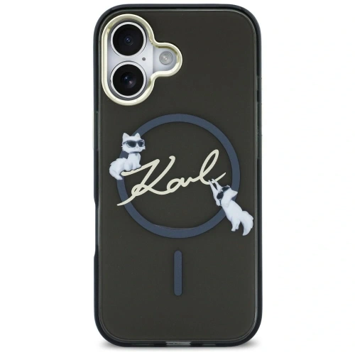 Etui Karl Lagerfeld IML Choupettes Karl Script Logo MagSafe do Apple iPhone Air czarny