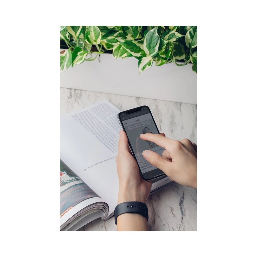 Szkło hybrydowe Moshi AirFoil Pro Apple iPhone 11 Pro/XS/X (czarna ramka)