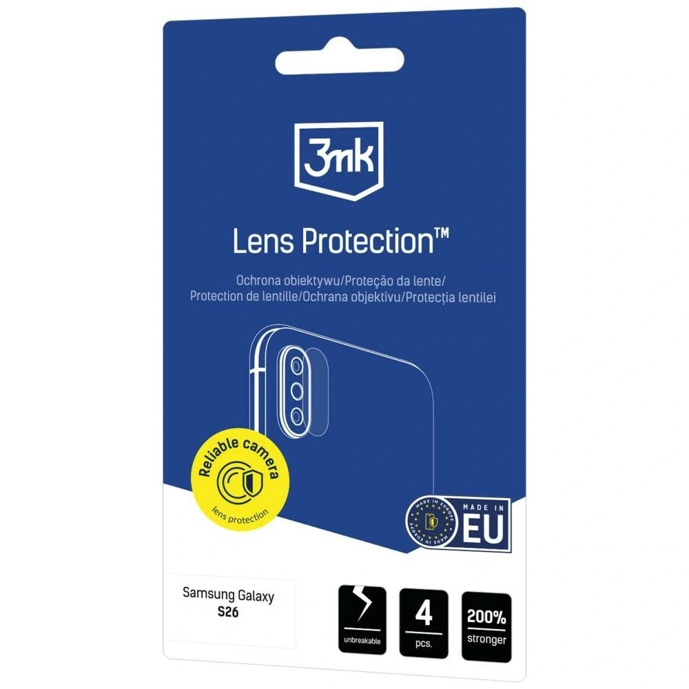 Ochrona na obiektyw aparatu 3MK Lens Protection do Samsung Galaxy S26 [4 PACK]