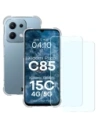 Elastyczne etui + 2x szkło hartowane Bizon Case Clear Pack do Xiaomi Redmi 15C 4G / 5G / POCO C85 4G