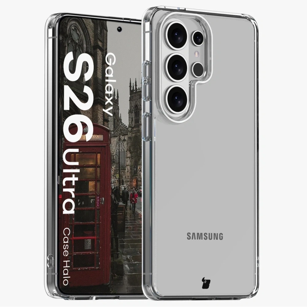Etui Bizon Case Halo do Samsung Galaxy S26 Ultra przezroczyste