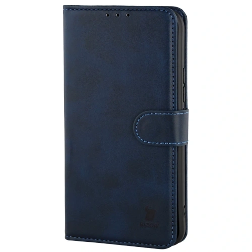 Etui z klapką Bizon Case Pocket do Xiaomi Redmi Note 15 Pro+ Plus 5G / POCO M8 Pro 5G granatowe
